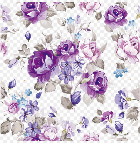 vector library flower design paper pattern watercolor - purple watercolor flowers vector PNG for blog use