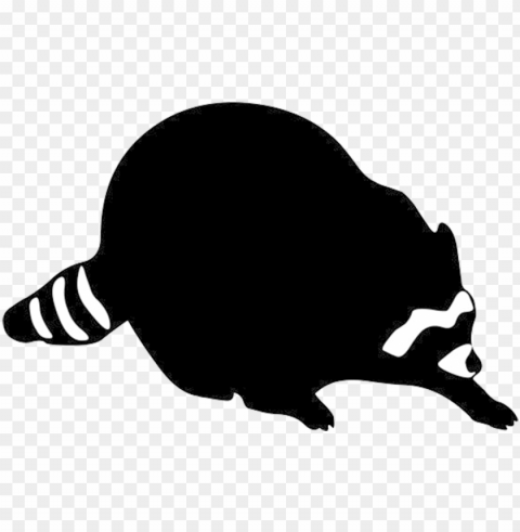 vector library library raccoon face clipart - raccoon silhouette clip art Isolated Design Element in Clear Transparent PNG