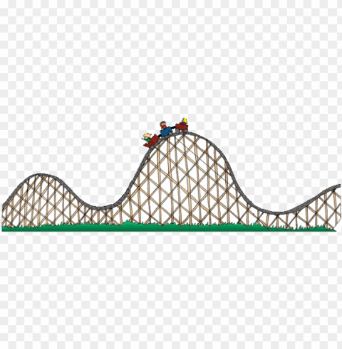 vector royalty free library pencil and in color - roller coaster track clipart Transparent Background PNG Isolation