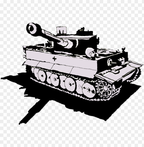 vector tank military icon - tank Alpha channel transparent PNG