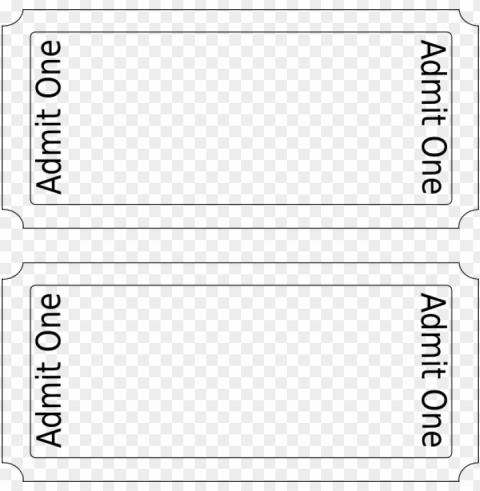 Vector Tickets Admission Ticket - Admit One Ticket Template Clear Background Isolated PNG Graphic