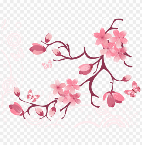 vector tree branches flowers 62005328 transprent - flower art vector Clean Background Isolated PNG Graphic PNG transparent with Clear Background ID 87161a0e