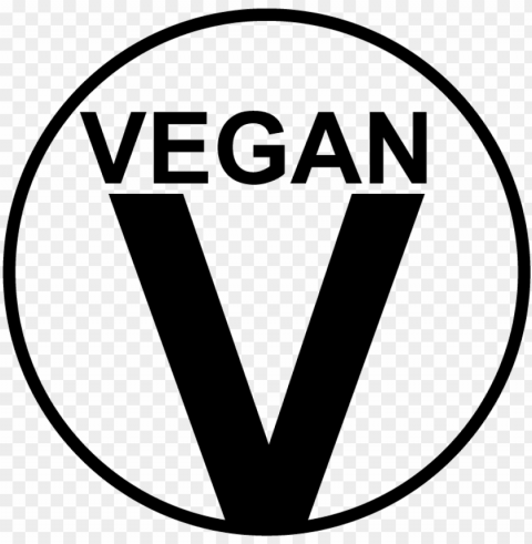 vegan logo - vegan logo black and white Clear Background Isolated PNG Illustration