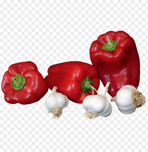 vegetables capsicum garlic cooking healthy - red bell pepper PNG graphics