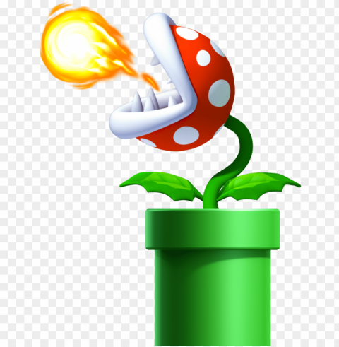 venus fire trap orig - new super mario bros u wall stickers small PNG Graphic Isolated on Clear Background Detail