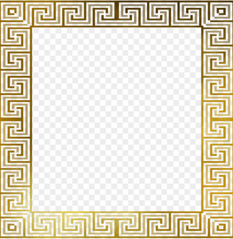 versace border - greek key gold background Clear PNG image