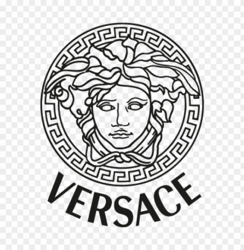 versace medusa vector logo free Isolated Artwork on Clear Transparent PNG