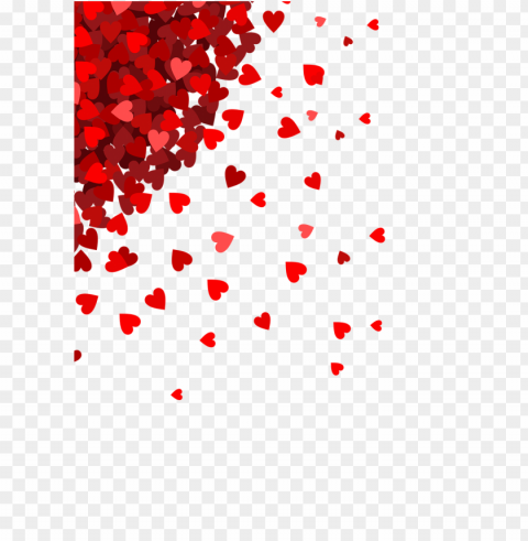 Very Small Hearts In Corner Isolated Graphic In Transparent PNG Format