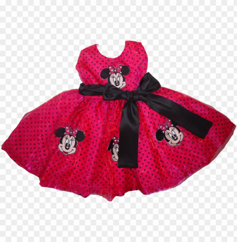 vestido minnie rosa pinkpreto PNG Image with Isolated Subject