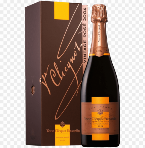 veuve clicquot rose vintage 2004 PNG isolated