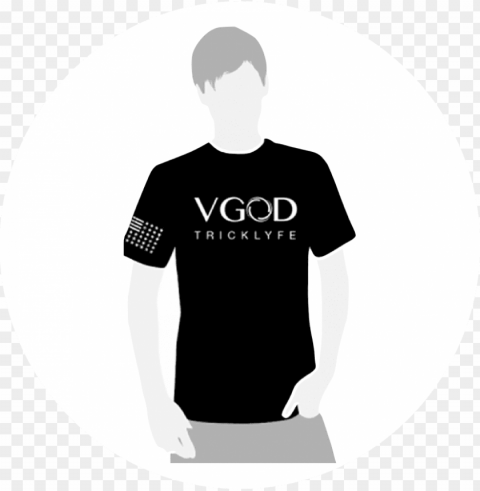 vgod tricklyfe shirt vape mnl shirt vape - black t shirt template PNG Graphic with Transparency Isolation