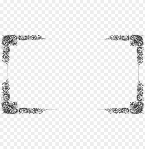 victorian black frame Isolated Object on Transparent PNG
