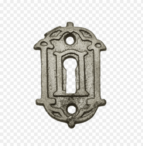 Victorian Keyhole Cover Plate Isolated Object On Clear Background PNG