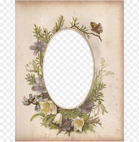 victorian photo album oval floral frame zibi vintage - frame vintage oval floral Isolated Item on Transparent PNG