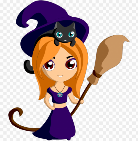 video halloween witch painting public domain - witch Transparent PNG Artwork with Isolated Subject