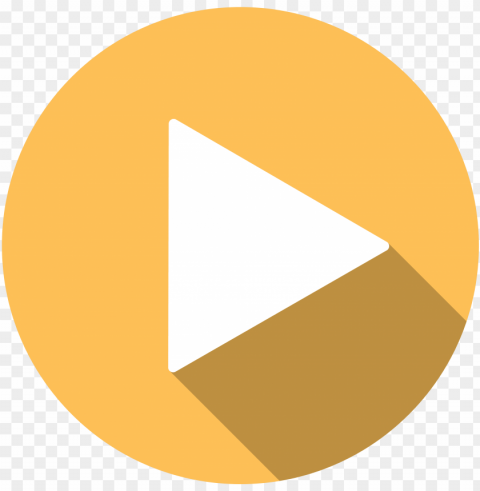 video play button icon - play button orange PNG Isolated Illustration with Clarity