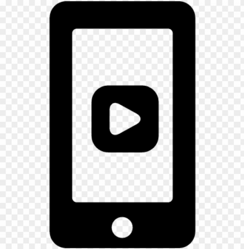 video play button on phone screen vector - mobile phone camera ico Transparent Background PNG Isolated Art
