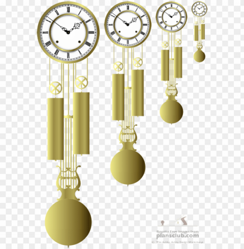 vienna regulator lyre - quartz clock Isolated Design Element in HighQuality Transparent PNG