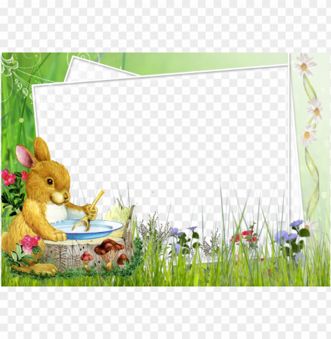 view full size - easter bunny photo frame Clean Background Isolated PNG Character PNG transparent with Clear Background ID 8bbc7319