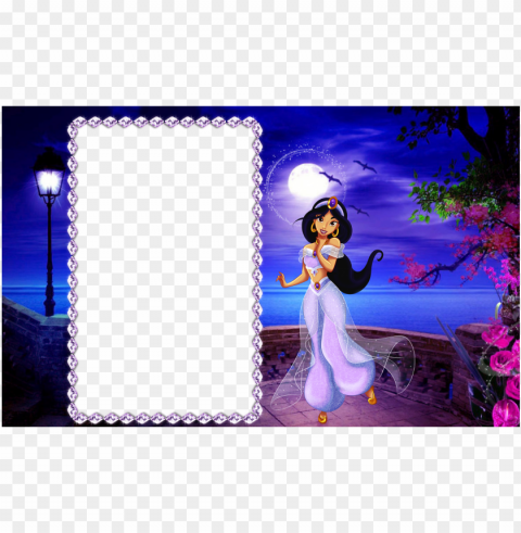 view full size - princess jasmine photo frame Clear Background Isolated PNG Graphic