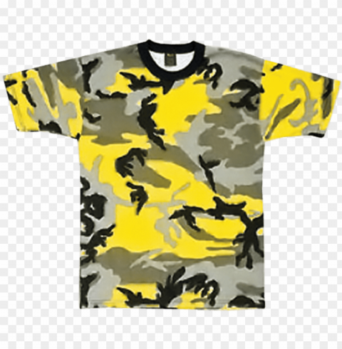 view - rothco t-shirt yellow stinger camo small Isolated Subject in Transparent PNG