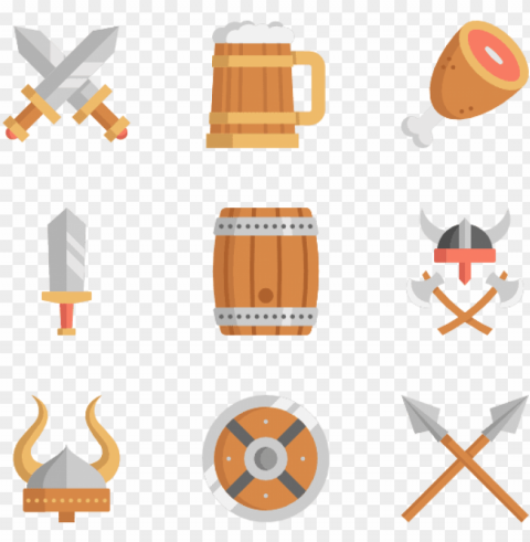 viking icons - vikings icons Clean Background PNG Isolated Art