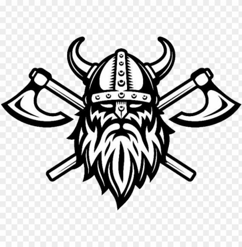 viking logo vector Clear Background PNG Isolated Design Element