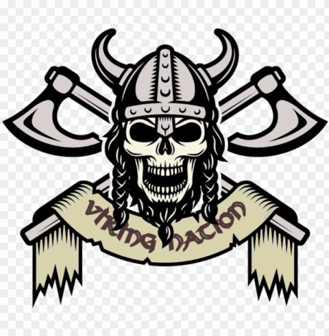 viking nation is a clan founded by military veterans - viking emblem Isolated Element with Clear Background PNG PNG transparent with Clear Background ID 165b244f