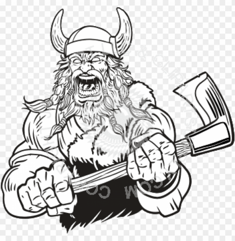 viking yelling with axe and shield - viking face Transparent PNG picture