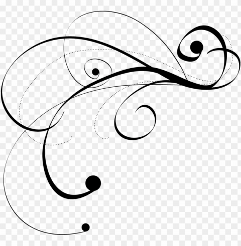 vine clipart flourishes - flourish Isolated Item on Clear Transparent PNG