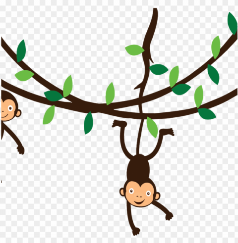 vine clipart monkey pencil and in color vine clipart - monkeys on a vine Isolated Element on HighQuality PNG