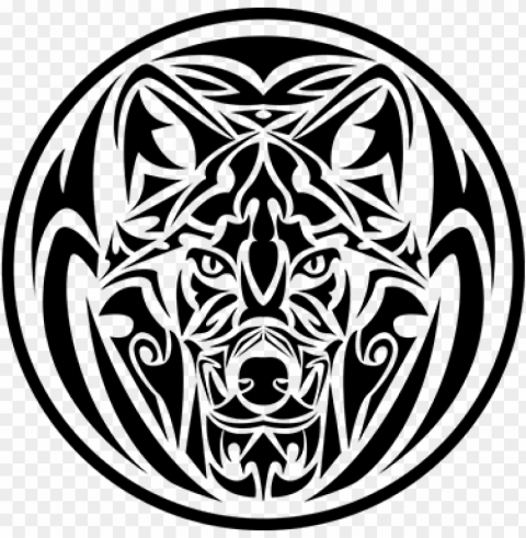 vinilo decorativo tenvinilo color - tribal wolf tattoo circle PNG transparent images for printing