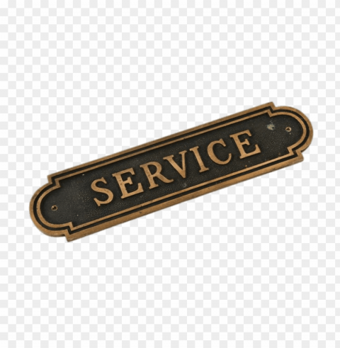 Vintage Bank Service Sign Isolated Object On Clear Background PNG