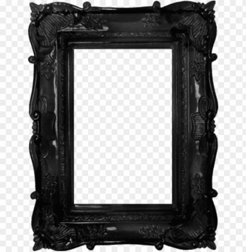 vintage black frame psd detail - old picture frame black Isolated Item in HighQuality Transparent PNG