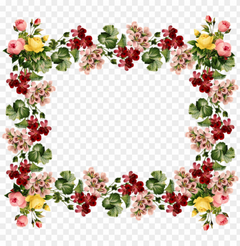 vintage frames and borders - vintage floral border desi Free PNG download