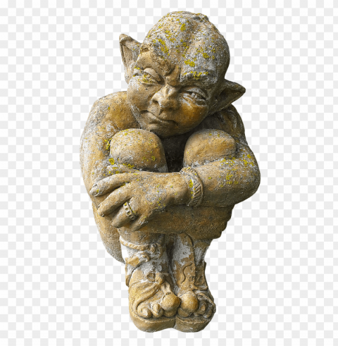 vintage garden gnome statue Isolated Design Element in Clear Transparent PNG