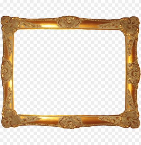 vintage gold frame Clean Background Isolated PNG Design