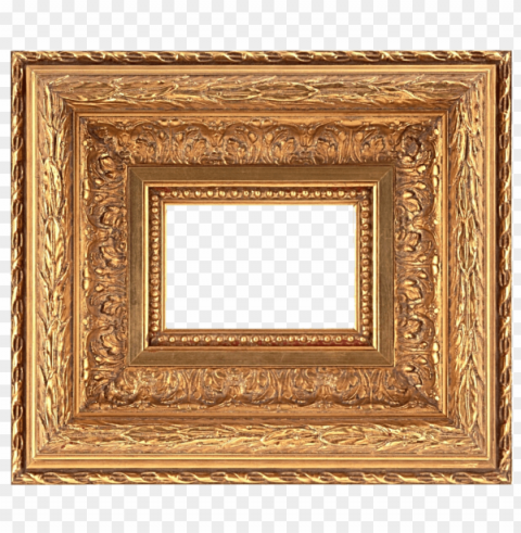 vintage gold frame Clean Background Isolated PNG Object PNG transparent with Clear Background ID 36c17090