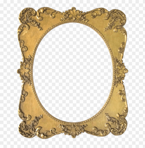 vintage gold frame Clean Background PNG Isolated Art PNG transparent with Clear Background ID 2f251004