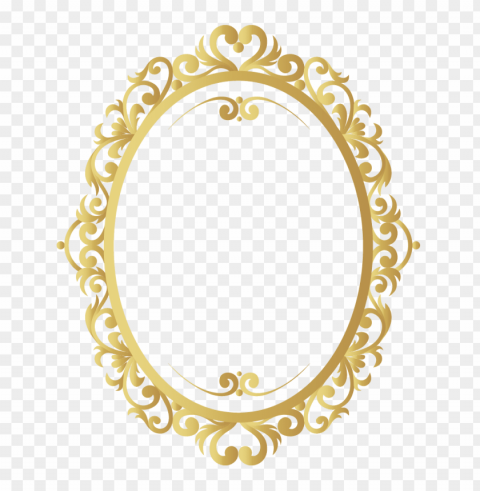 Vintage Gold Frame PNG Clip Art Transparent Background