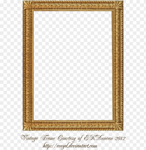 vintage gold frame - frames for google slides PNG clipart with transparent background