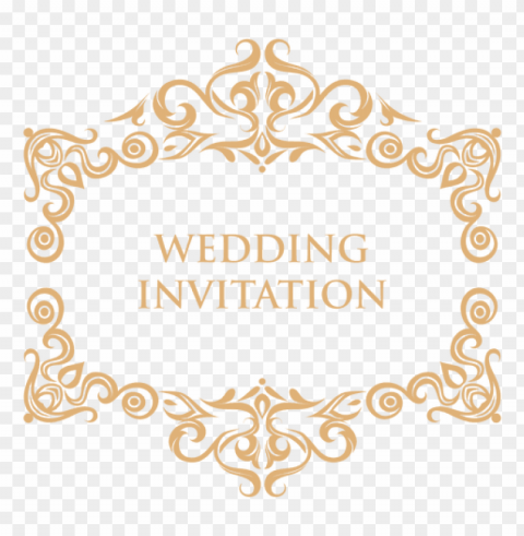 vintage gold wedding PNG Image with Transparent Isolated Graphic