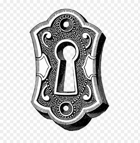 Vintage Keyhole Drawing Isolated Object On HighQuality Transparent PNG