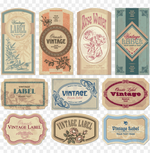 vintage labels PNG design