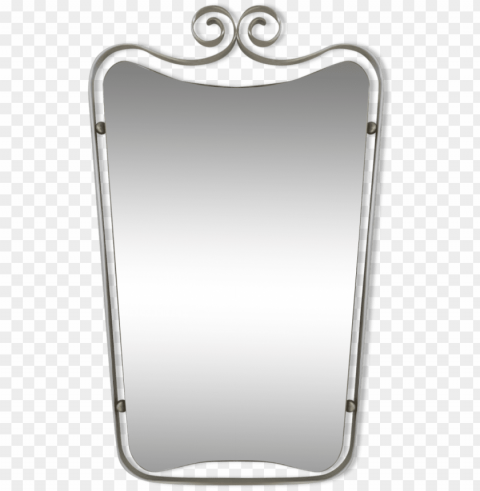 vintage mirror slipped into an aluminum frame - silver Clear background PNG images diverse assortment