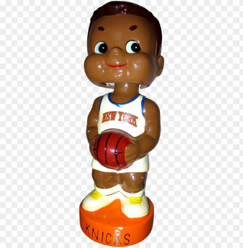 vintage new york knicks bobble head basketball bank - figurine ClearCut PNG Isolated Graphic PNG transparent with Clear Background ID cc601c20