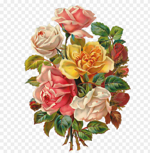 vintage roses scrap - very nice pictures of flowers PNG images without subscription