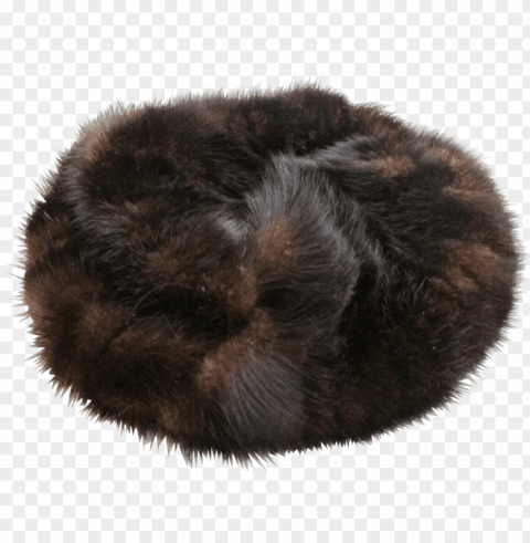 Vintage Schiaparelli Fur Hearts - Hat ClearCut Background Isolated PNG Art