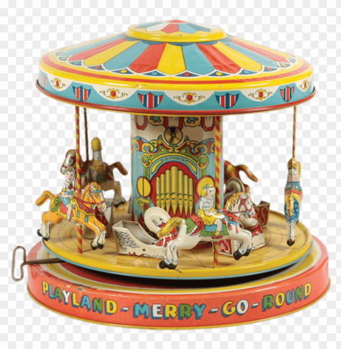 vintage toy merry go round PNG Image with Transparent Isolation