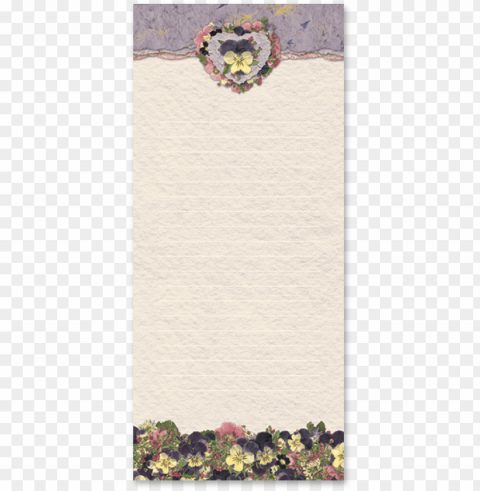 viola notepad image - floral desi PNG file with no watermark